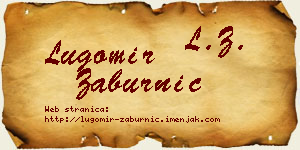 Lugomir Zaburnić vizit kartica